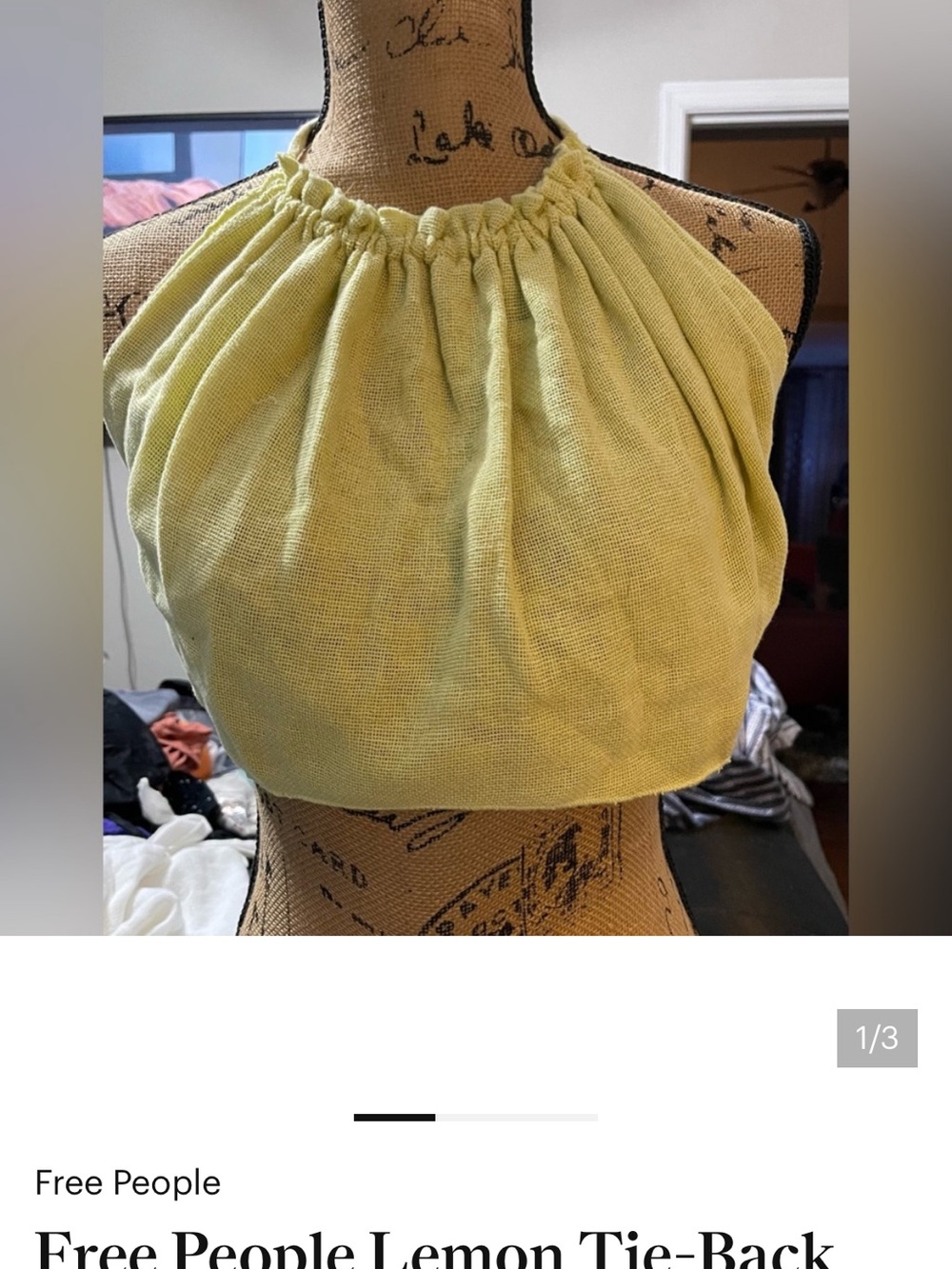 NWOT Free People Rosie Sandshell Linen Halter Top Bundle Lot of 3 Size M